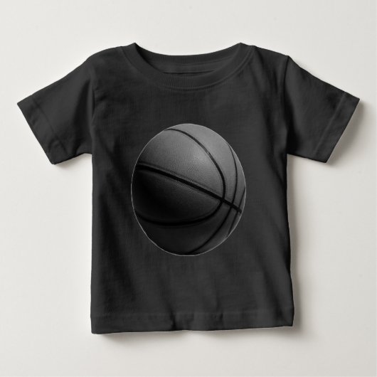 T-shirt Pour Bébé Basket-ball noir et blanc (Devant)