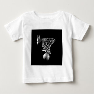 T-shirt Pour Bébé Basket-ball noir et blanc