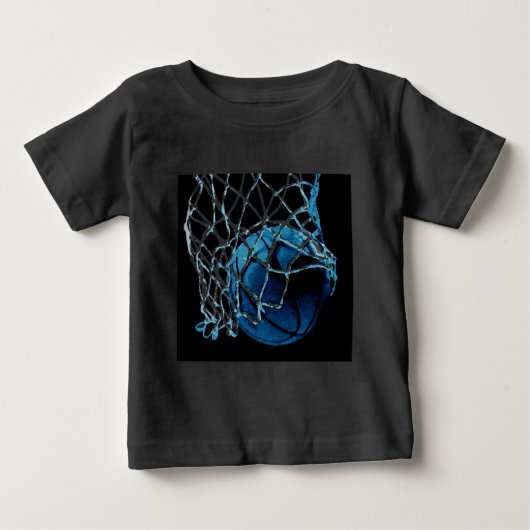 T-shirt Pour Bébé Basketball Bleu (Devant)