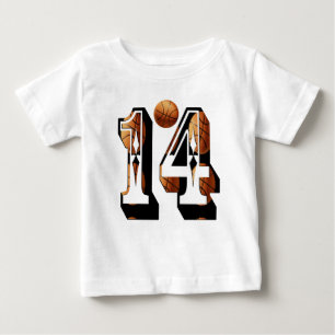 T-shirt Pour Bébé Basketball Numéro 14 Logo photo,