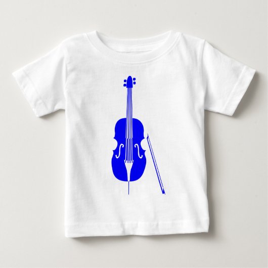 T-shirt Pour Bébé Basse double - Bleu (Devant)