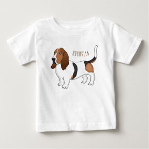T-shirt Pour Bébé Basset hound dessin de chien