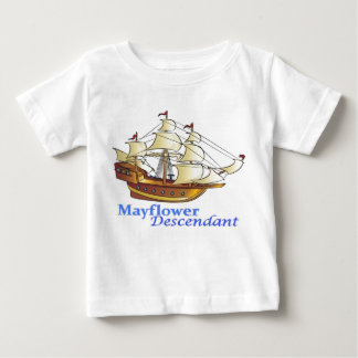 T-shirt Pour Bébé Bateau de navigation de descendant de fleur