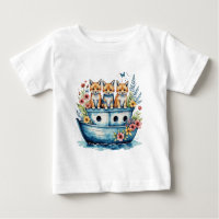 Bateau mignon avec animaux