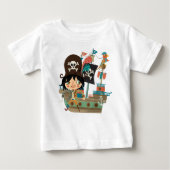 T-shirt Pour Bébé Bateau pirate et pirate (Devant)