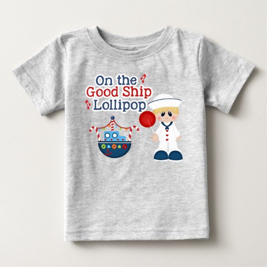T-shirt Pour Bébé Bateau Sucette (Devant)