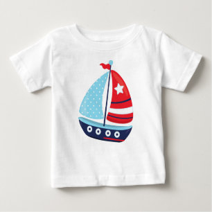 T-shirt Pour Bébé Bateau, Voile, Voile, Voile, Bateau, Bateau, Batea