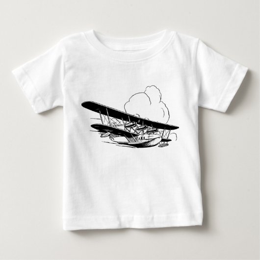 T-shirt Pour Bébé Bateau volant vintage (Devant)