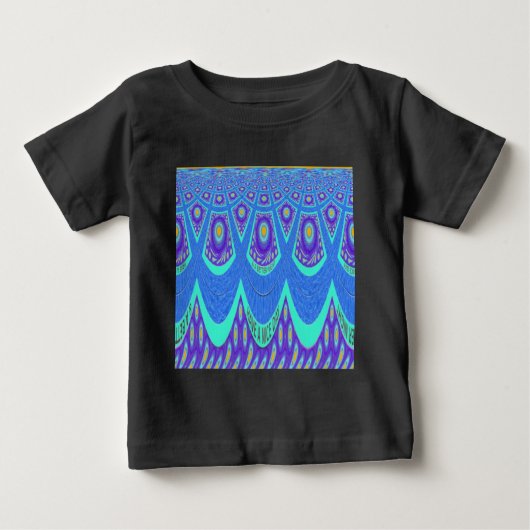 T-shirt Pour Bébé Batik bleu (Devant)