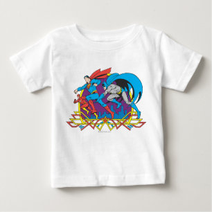 T-shirt Pour Bébé Batman + Superman + Flash