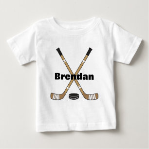 T-shirt Pour Bébé Bâtons de hockey bébé bébé Personnalisé