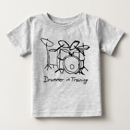 T-shirt Pour Bébé Batteur dans la formation (Devant)