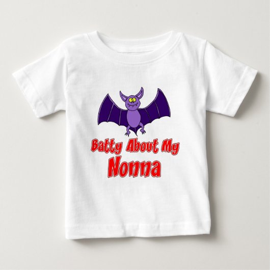 T-shirt Pour Bébé Batty à propos de ma Nonna (Devant)