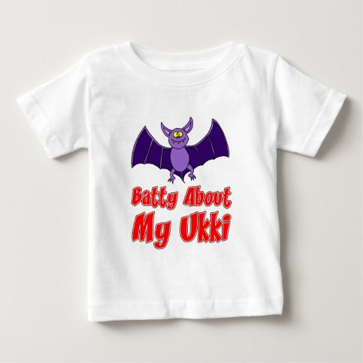 T-shirt Pour Bébé Batty à propos de mon Ukki (Devant)