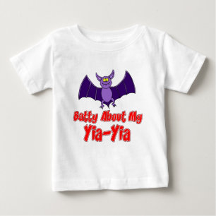 T-shirt Pour Bébé Batty Sur Mon Yia-Yia