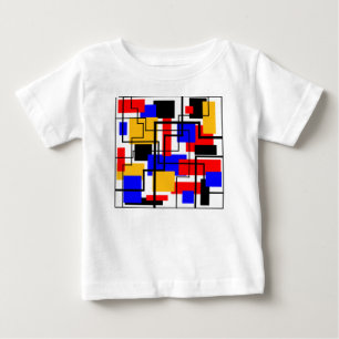 T-shirt Pour Bébé Bauhaus Rectangles et lignes - Blanc
