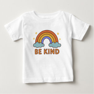 T-shirt Pour Bébé "Be Kind Rainbow - Colorful Positive Quote Design"