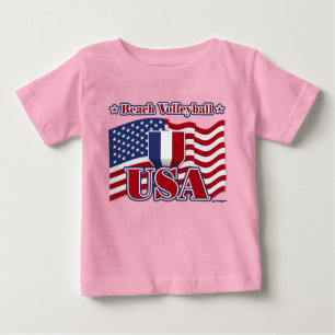 T-shirt Pour Bébé Beach Volleyball USA