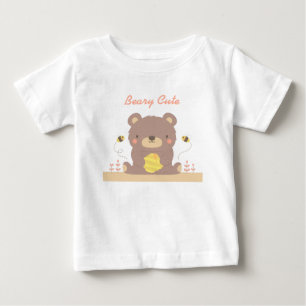 T-shirt Pour Bébé Béary Cute Woodland Petit Ours Pour Bébés
