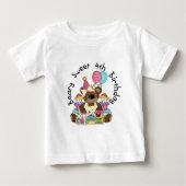 T-shirt Pour Bébé Beary Sweet 4e anniversaire (Devant)