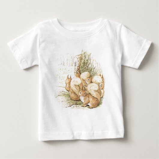 T-shirt Pour Bébé Beatrix Potter Cinq écureuils (Devant)