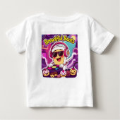 T-shirt Pour Bébé "Beats Brewtits - Sticker DJ Coffee Cup Cartoon" (Dos)