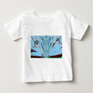 T-shirt Pour Bébé Beau Aqua Bleu Extraordinaire Motif Art Floral