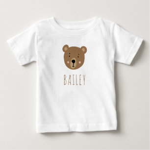 T-shirt Pour Bébé Beau bébé ours bleu moderne