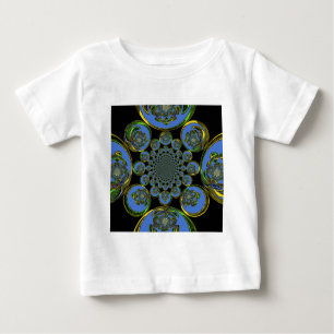 T-shirt Pour Bébé Beau cool royal bleu noir kaléidoscope art