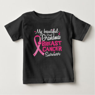 T-shirt Pour Bébé Beau grand survivant de cancer du sein de