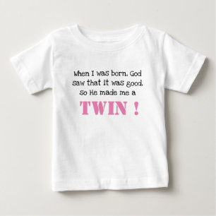 T-shirt Pour Bébé Beau Jumeau À Dire