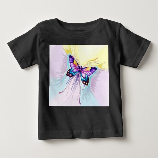 T-shirt Pour Bébé Beau Papillon (Devant)