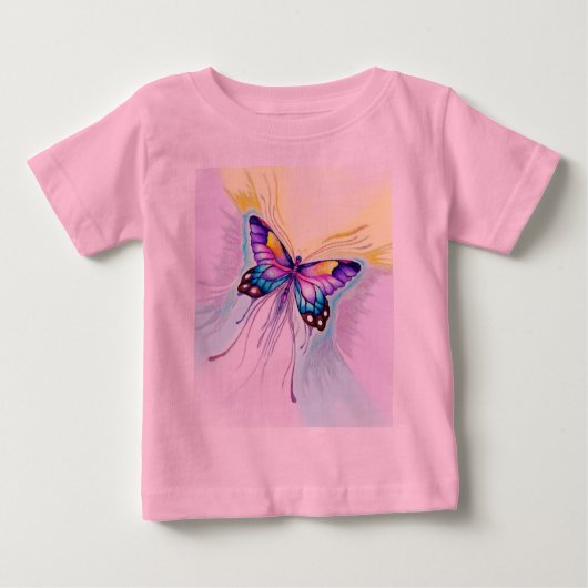 T-shirt Pour Bébé Beau Papillon (Devant)