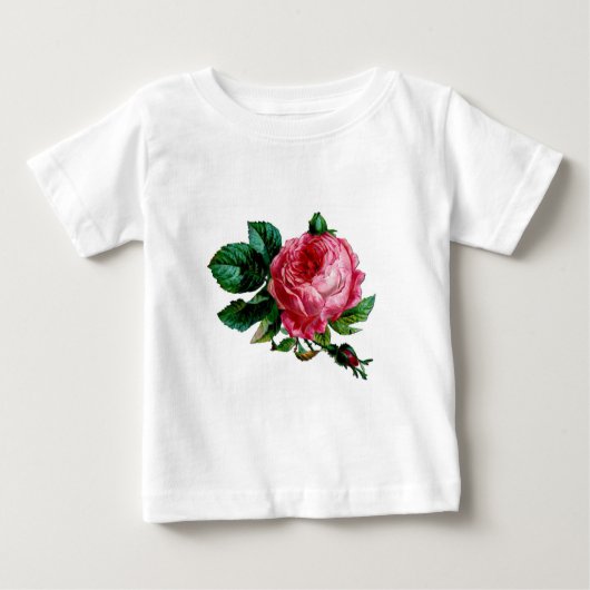 T-shirt Pour Bébé Beau Rose anglais vintage (Devant)