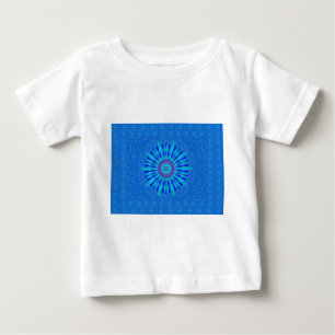 T-shirt Pour Bébé Beau Royal Blue Mandala Art Imprimer