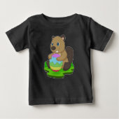 T-shirt Pour Bébé Beaver Easter Easter (Devant)