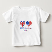 T-shirt Pour Bébé Bébé américain britannique à long feuillage (Devant)