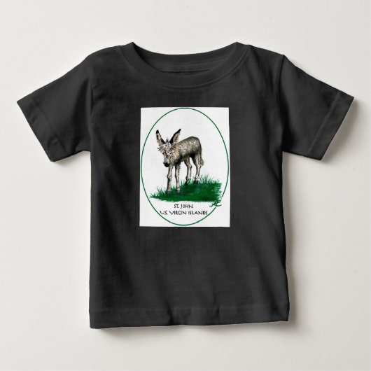 T-shirt Pour Bébé Bébé âne (Devant)
