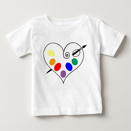 T-shirt Pour Bébé Bébé artiste (Devant)