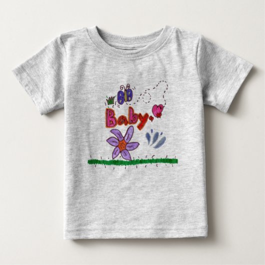 T-shirt Pour Bébé Bébé avec papillon (Devant)