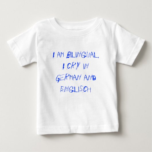T-shirt Pour Bébé Bébé bilingue (Devant)