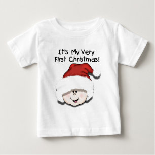 T-shirt Pour Bébé Bébé blanc 1er Noël