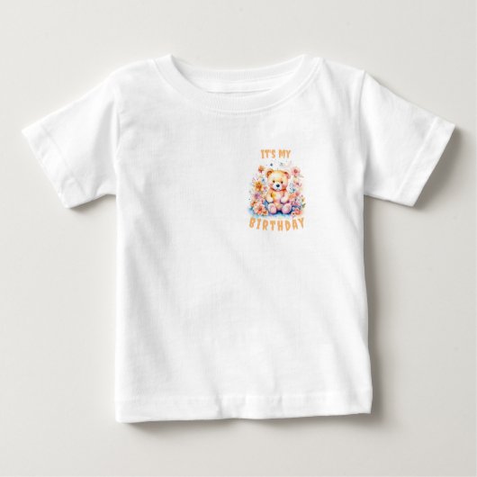 T-shirt Pour Bébé Bébé c'est mon anniversaire  (Devant)