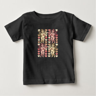 T-shirt Pour Bébé Bébé Cupidon Coquette arc Retro Saint-Valentin
