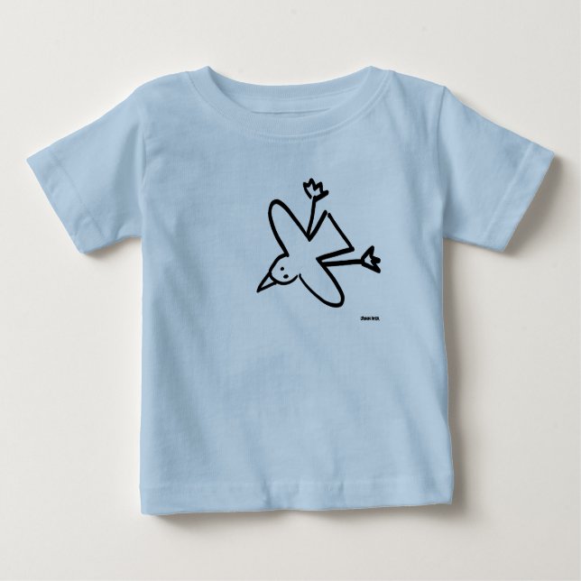 T-shirt Pour Bébé Bébé d'art : Dessin de mouette de tinctorial de (Devant)