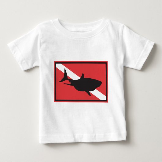 T-shirt Pour Bébé Bébé de drapeau de plongée de requin (Devant)
