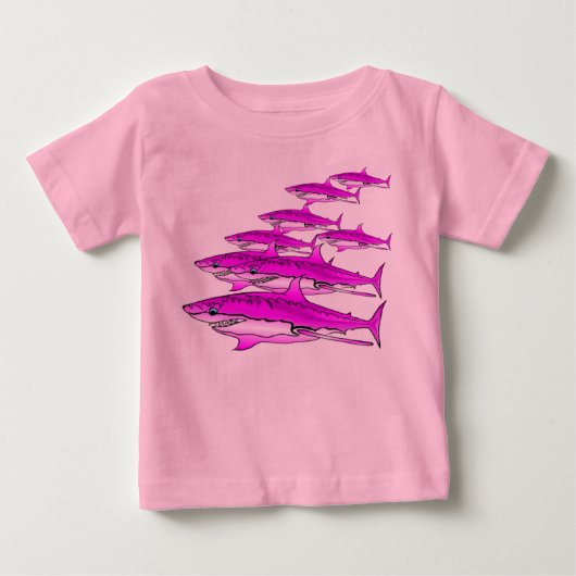 T-shirt Pour Bébé Bébé de la brigade des requins (Devant)