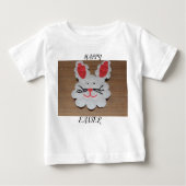 T-shirt Pour Bébé Bébé de lapin de Pâques Gerber Coton. (Devant)