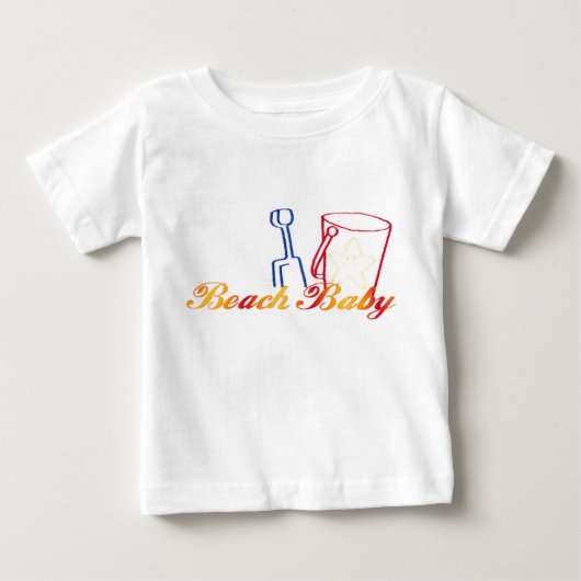 T-shirt Pour Bébé Bébé de plage (Devant)