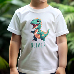 T-shirt Pour Bébé Bébé dinosaure personnalisé mignon